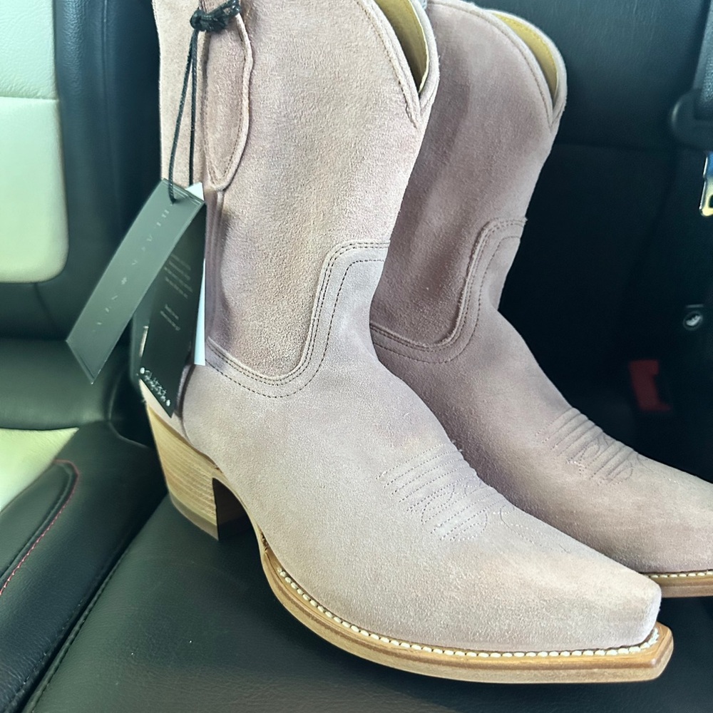 Black Star Snip Toe Bootie- Blush Pink cowgirl boots